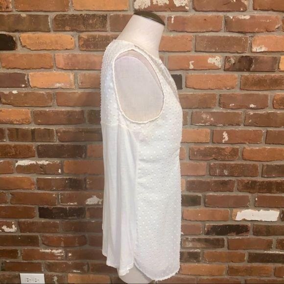 Anthropologie One September Cream Embroidered Top - Picture 5 of 6